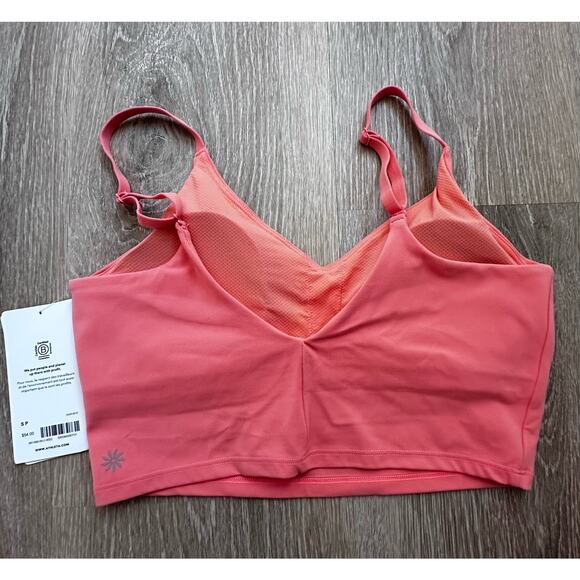 Athleta | Elation V-Neck Crop A-C | Coral |‎ NWT | SZ S - Picture 4 of 8